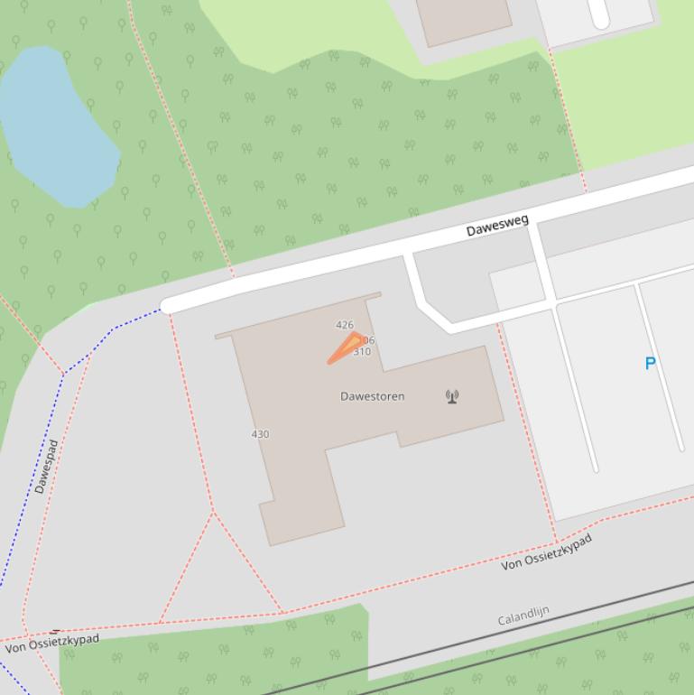 Kaart van postcodegebied 3069VL.