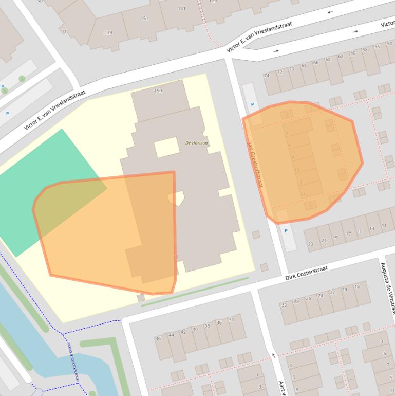 Kaart van postcodegebied 3069WG.