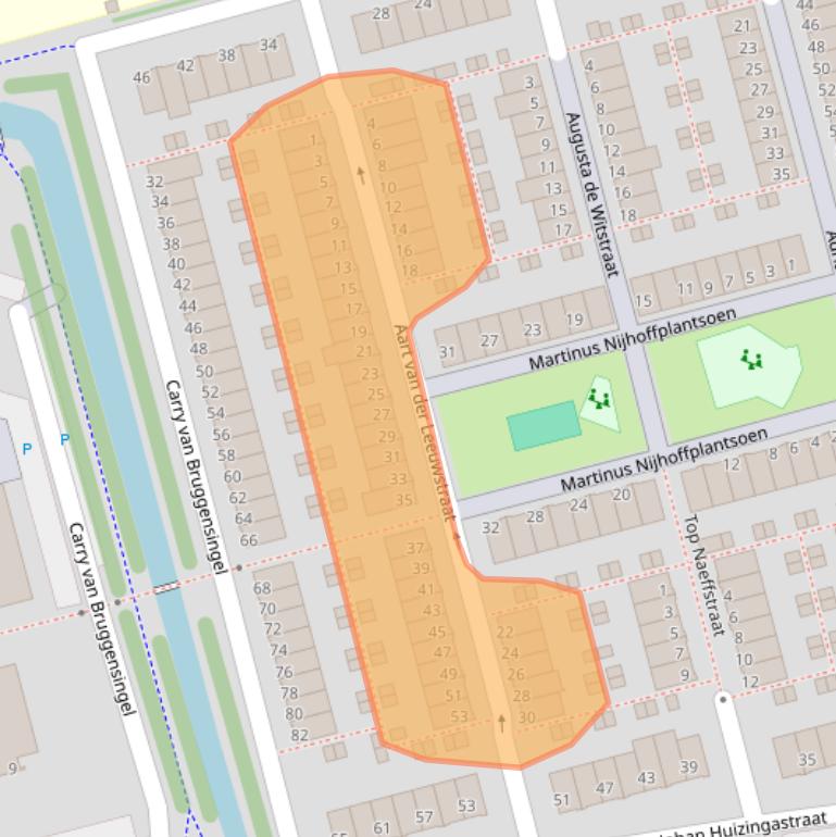 Kaart van postcodegebied 3069WH.