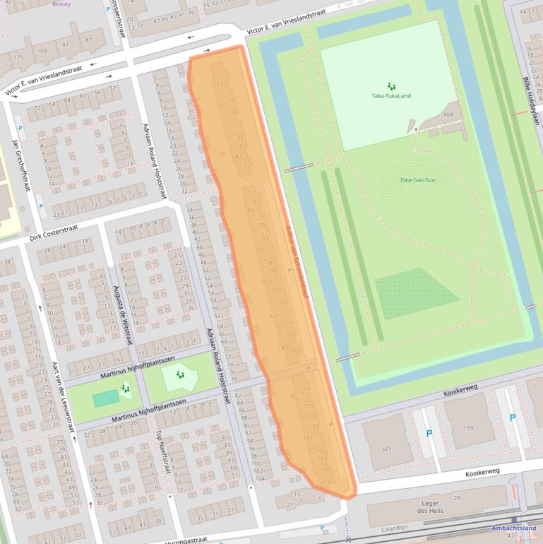 Kaart van postcodegebied 3069WL.