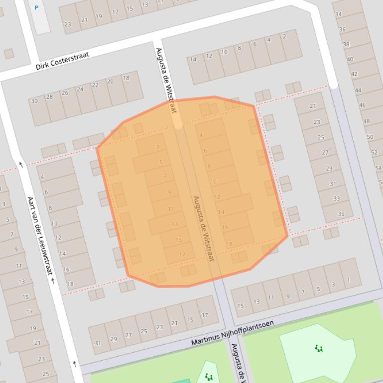 Kaart van postcodegebied 3069WR.