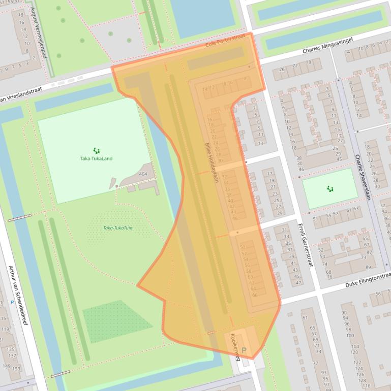 Kaart van postcodegebied 3069XA.
