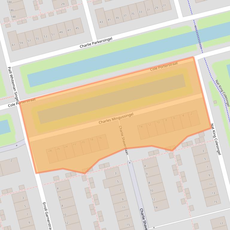 Kaart van postcodegebied 3069XB.