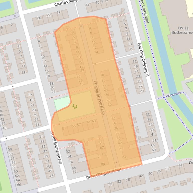 Kaart van postcodegebied 3069XC.