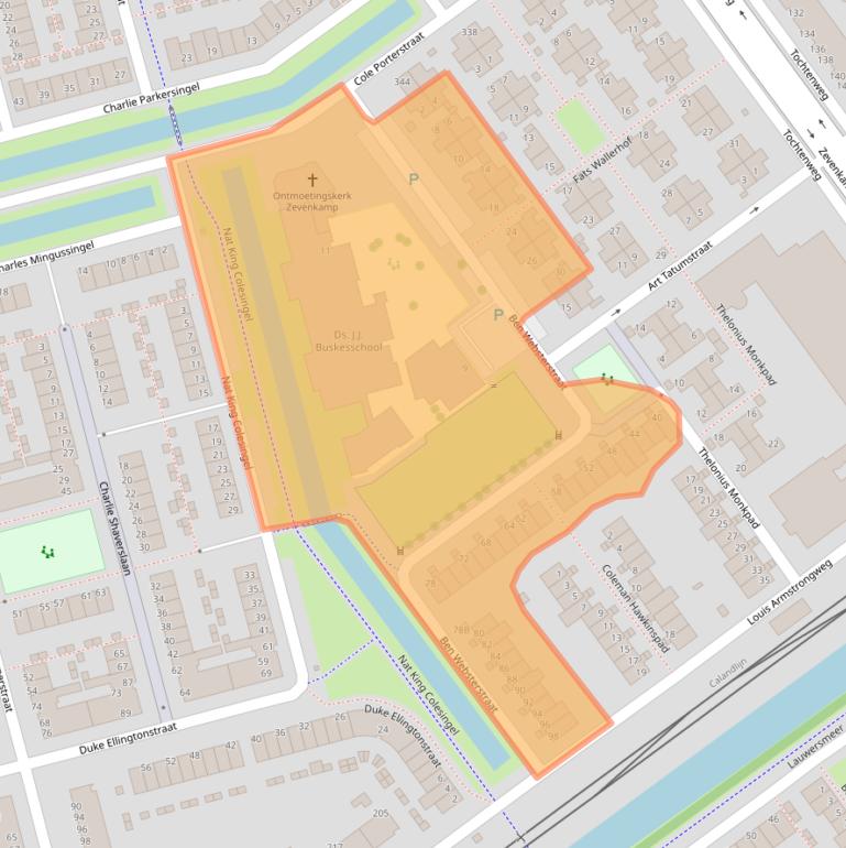 Kaart van postcodegebied 3069XJ.