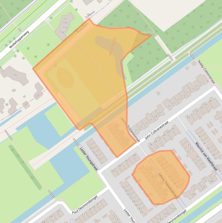 Kaart van postcodegebied 3069XL.