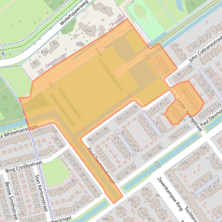 Kaart van postcodegebied 3069XM.