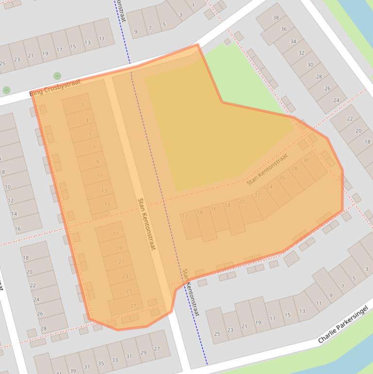 Kaart van postcodegebied 3069XW.