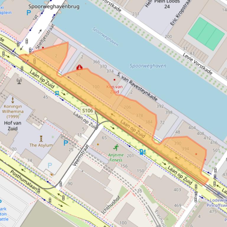 Kaart van postcodegebied 3071AA.