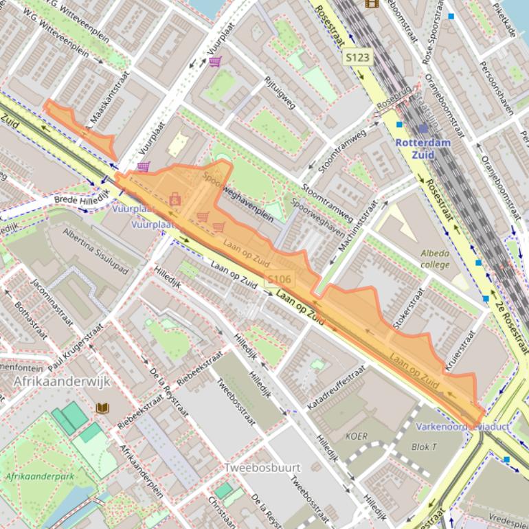 Kaart van postcodegebied 3071AC.