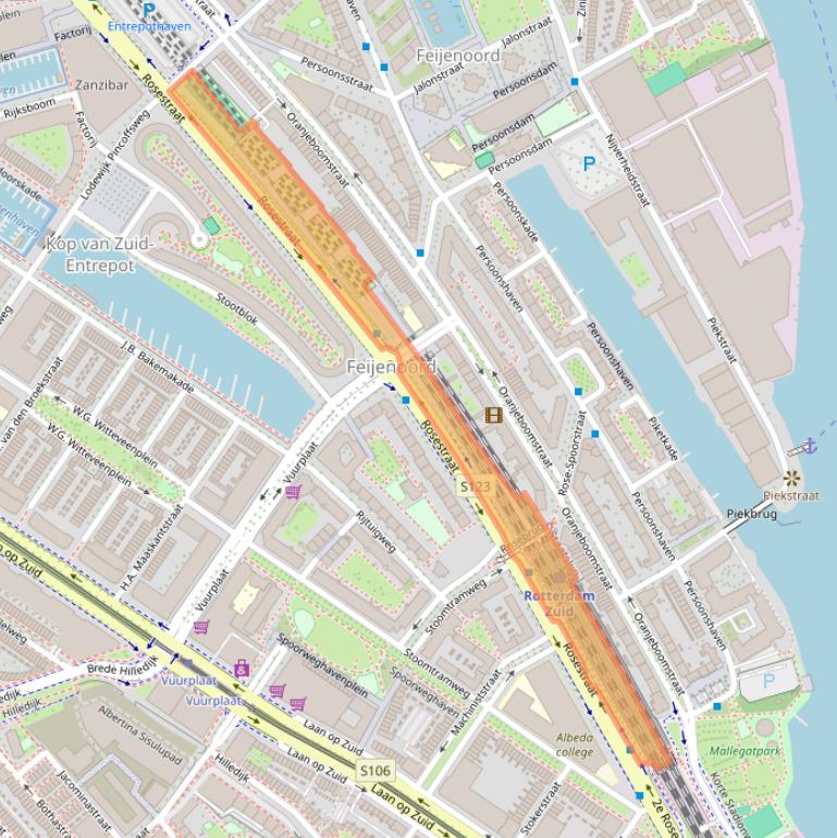 Kaart van postcodegebied 3071AH.