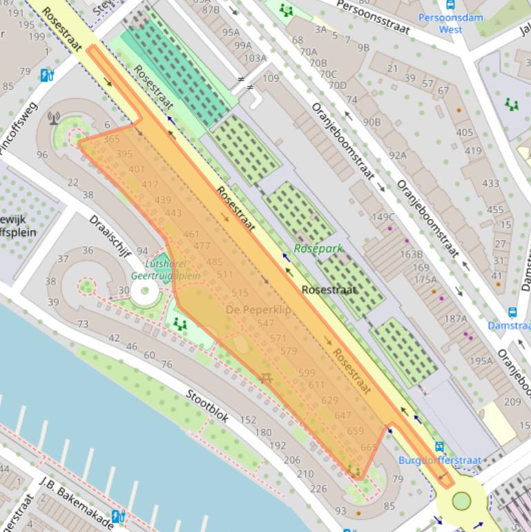 Kaart van postcodegebied 3071AK.