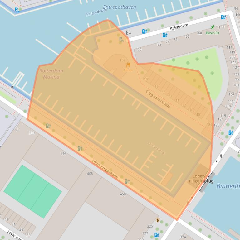 Kaart van postcodegebied 3071AW.