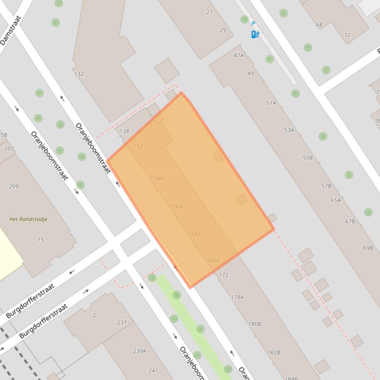 Kaart van postcodegebied 3071BG.