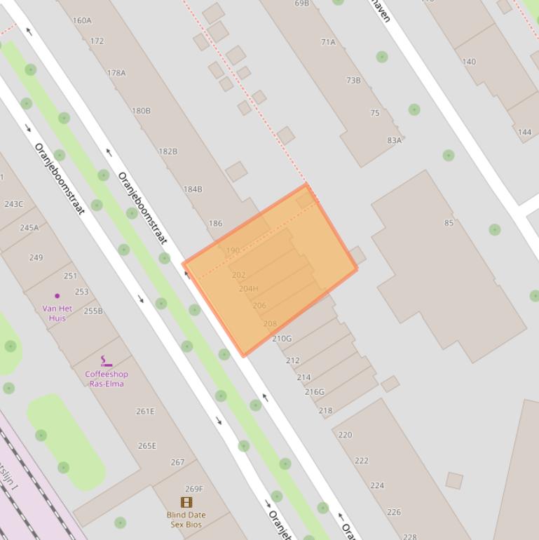 Kaart van postcodegebied 3071BJ.