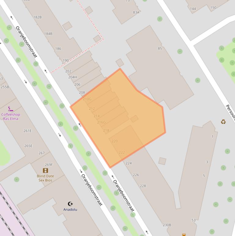 Kaart van postcodegebied 3071BK.