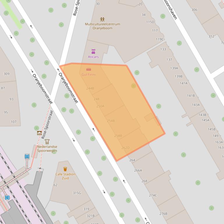 Kaart van postcodegebied 3071BM.