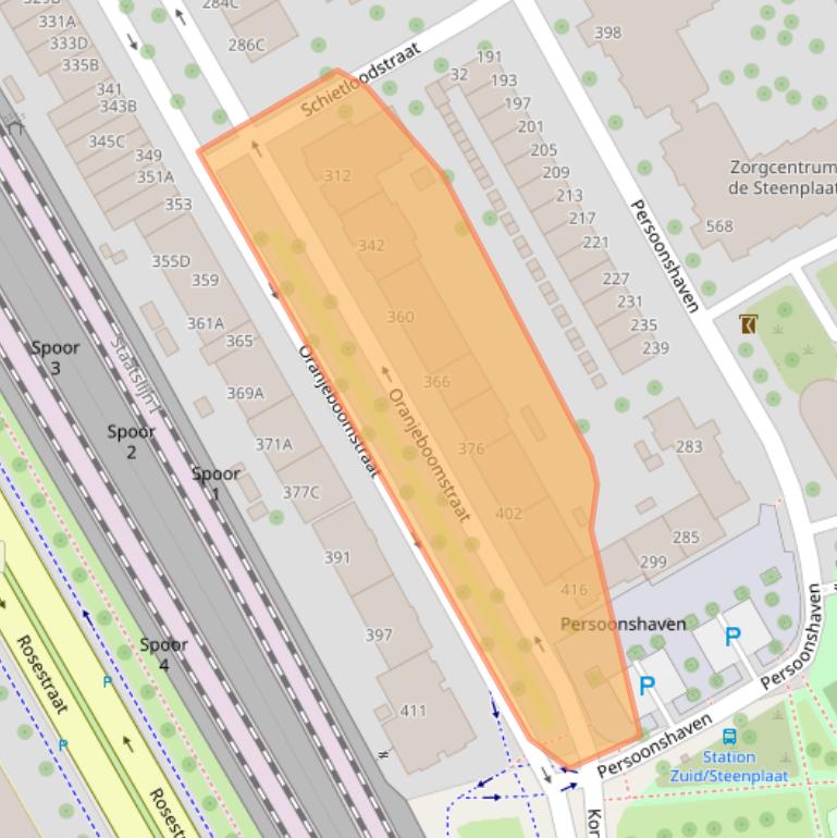 Kaart van postcodegebied 3071BR.