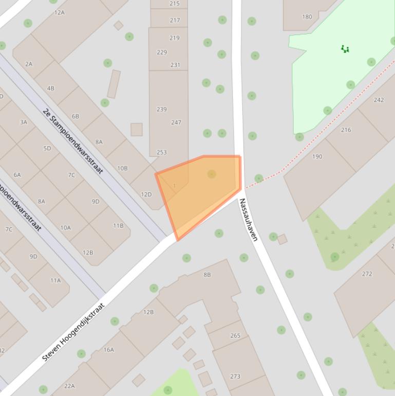 Kaart van postcodegebied 3071BS.