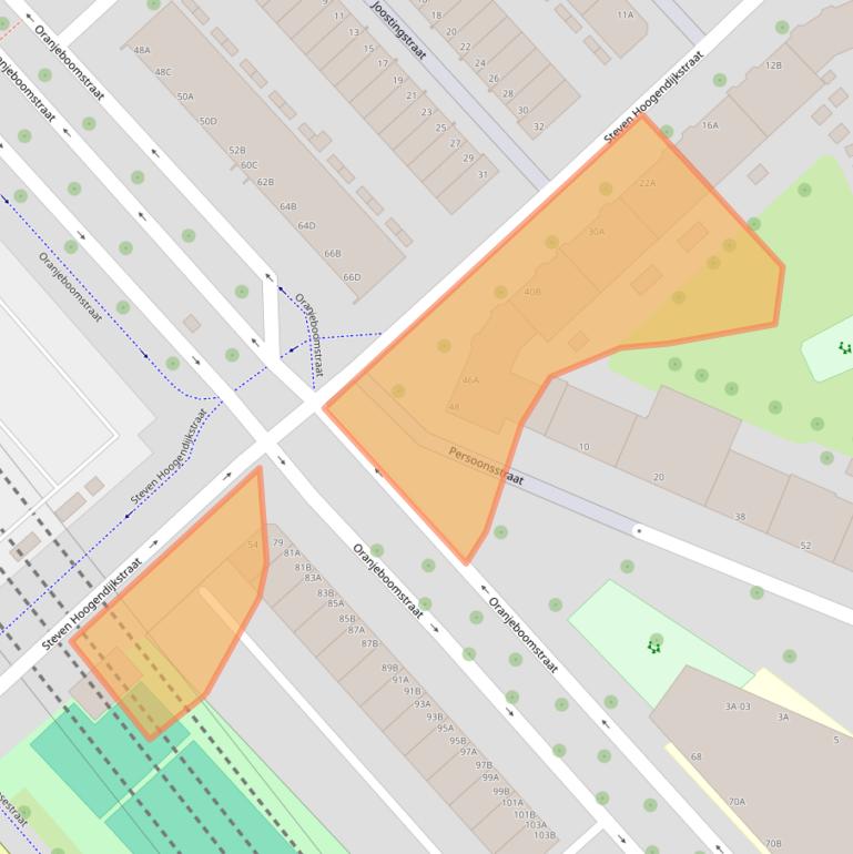 Kaart van postcodegebied 3071BV.