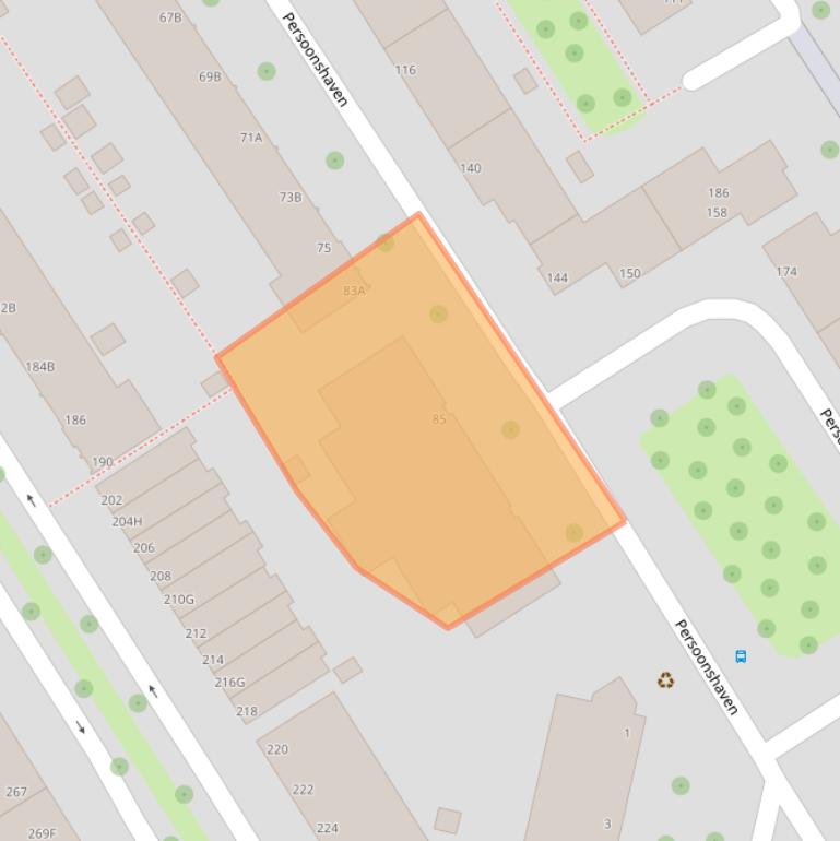 Kaart van postcodegebied 3071CE.