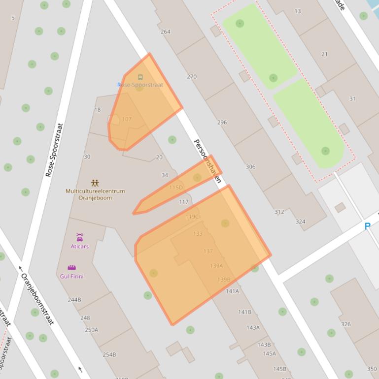 Kaart van postcodegebied 3071CG.