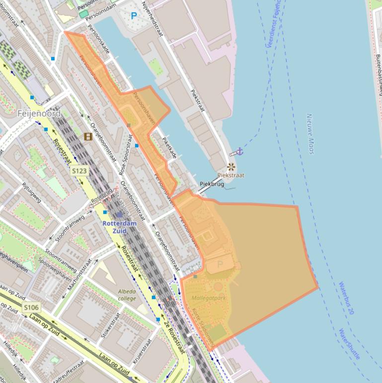 Kaart van postcodegebied 3071CL.