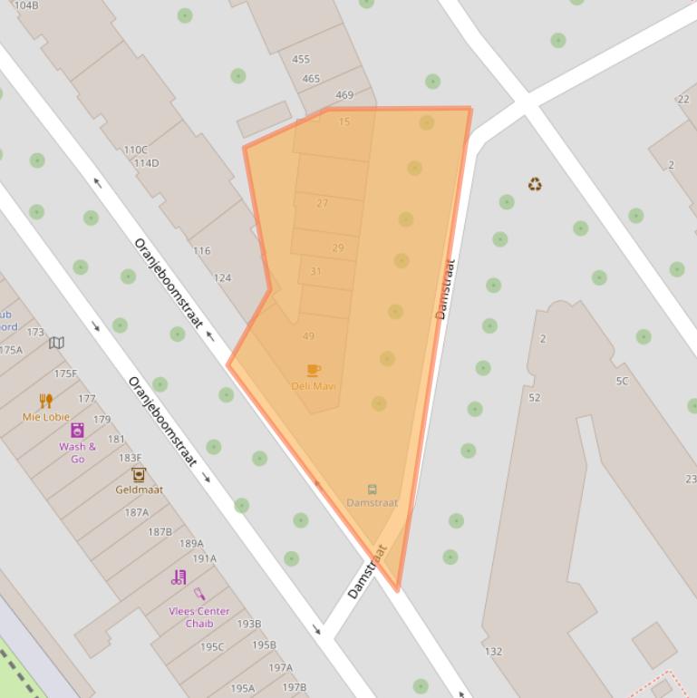 Kaart van postcodegebied 3071EA.