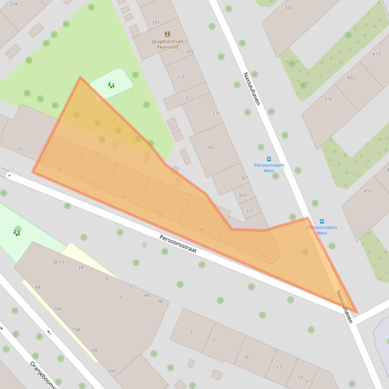 Kaart van postcodegebied 3071EK.