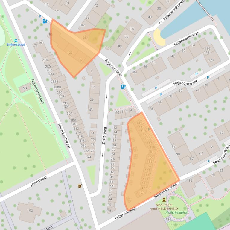 Kaart van postcodegebied 3071HJ.