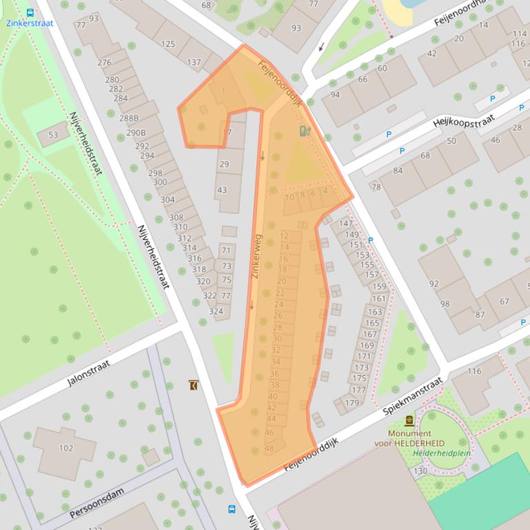 Kaart van postcodegebied 3071HS.