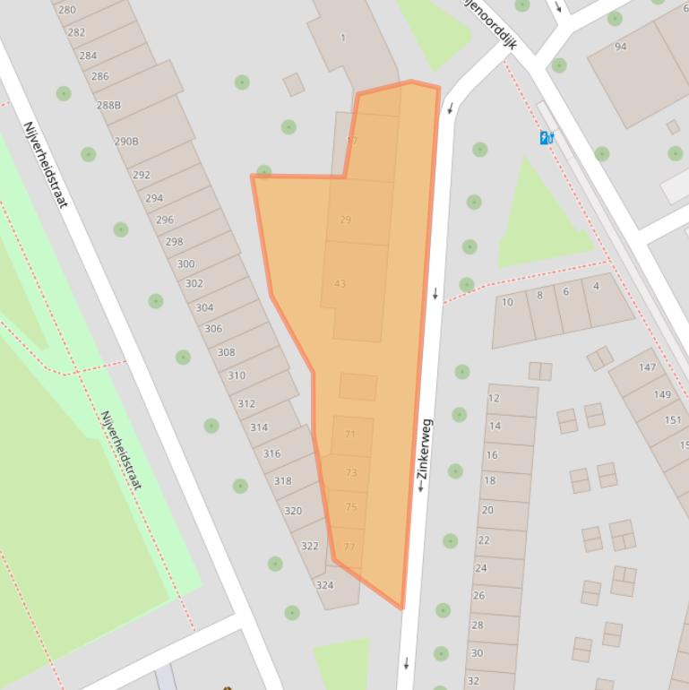 Kaart van postcodegebied 3071HT.