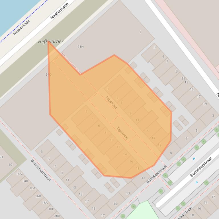 Kaart van postcodegebied 3071JC.