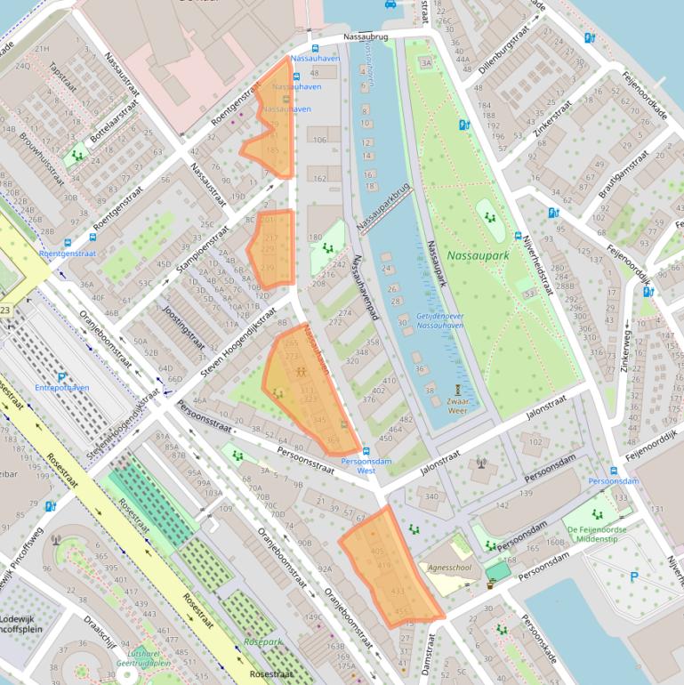 Kaart van postcodegebied 3071JJ.