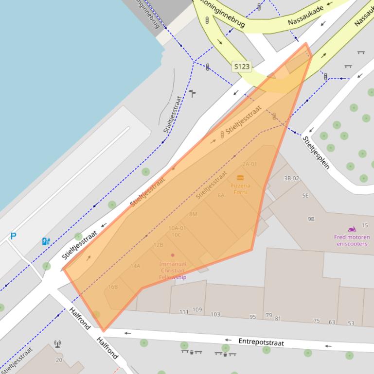 Kaart van postcodegebied 3071JW.