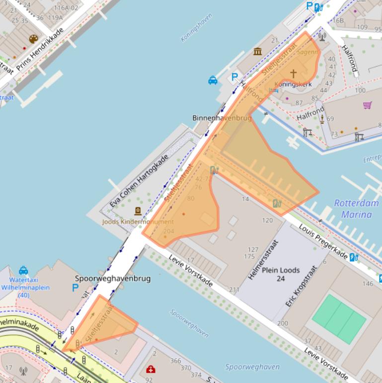 Kaart van postcodegebied 3071JX.