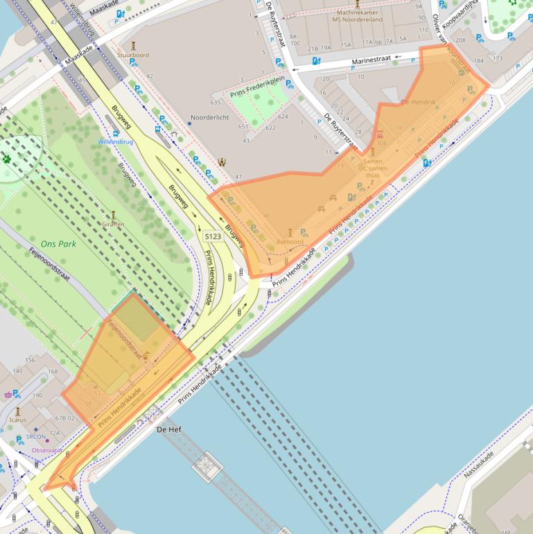 Kaart van postcodegebied 3071KB.