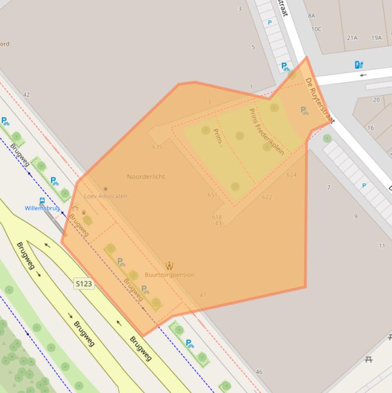 Kaart van postcodegebied 3071KS.