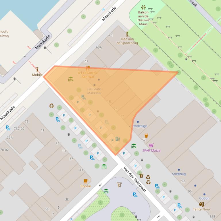 Kaart van postcodegebied 3071LL.