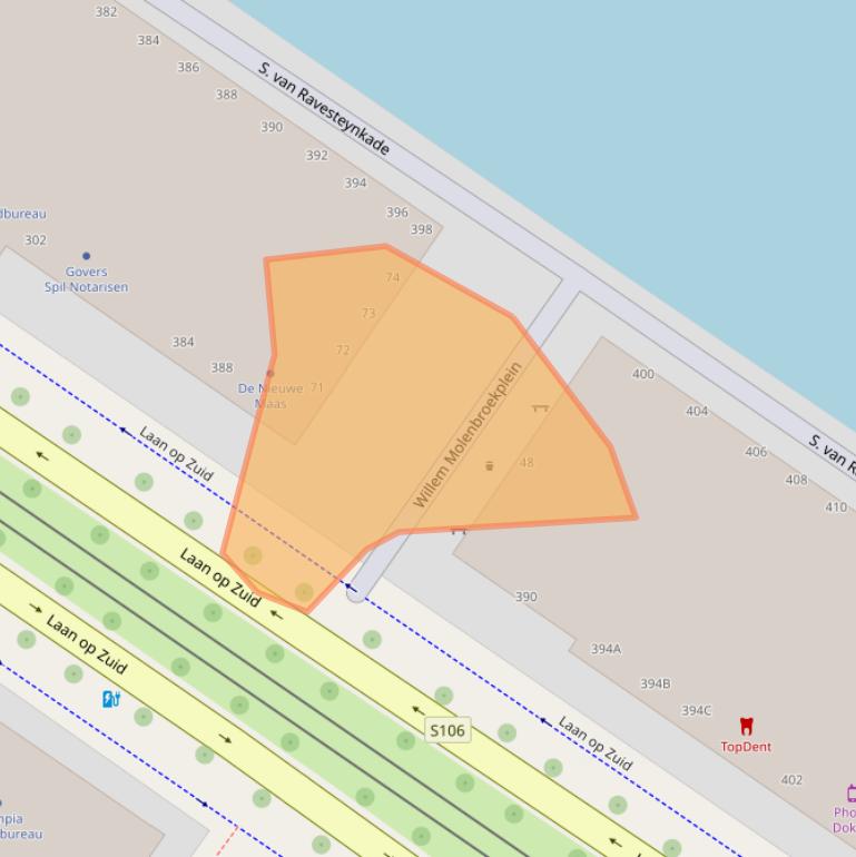 Kaart van postcodegebied 3071MK.