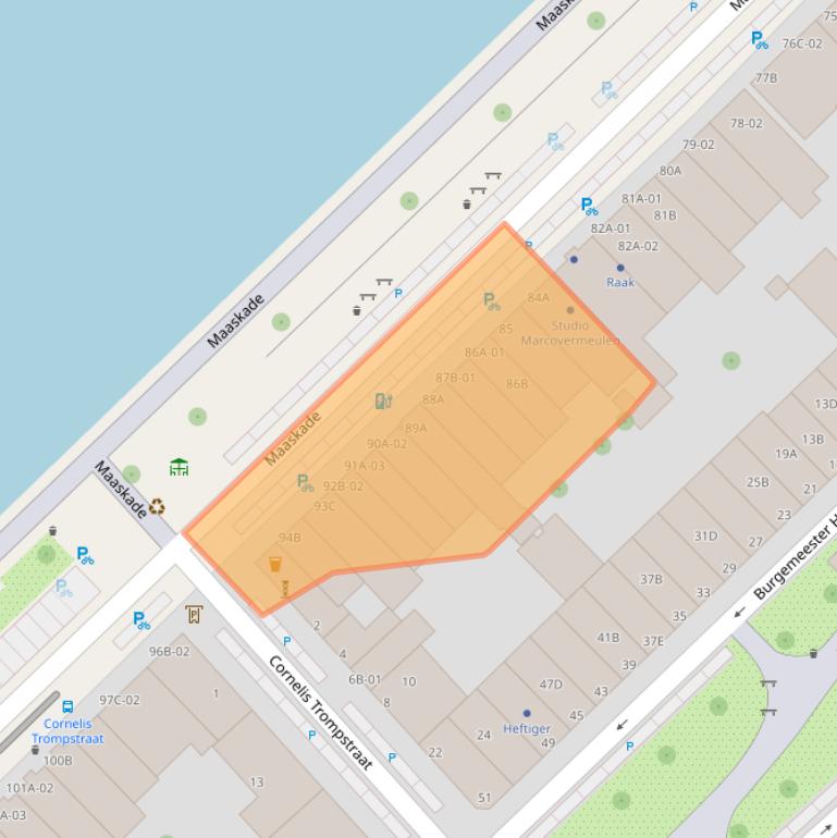 Kaart van postcodegebied 3071NE.