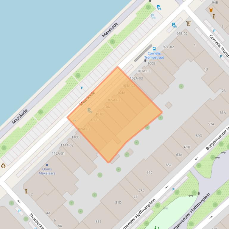 Kaart van postcodegebied 3071NH.