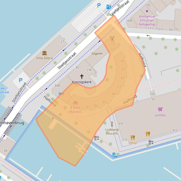 Kaart van postcodegebied 3071PP.