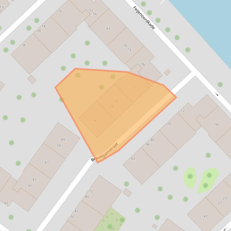 Kaart van postcodegebied 3071RA.