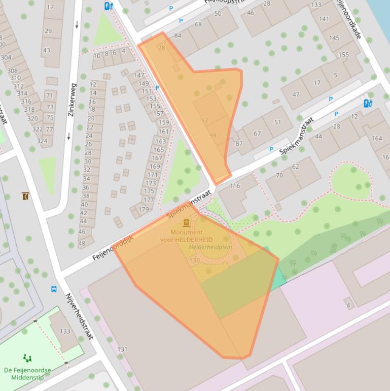 Kaart van postcodegebied 3071RG.