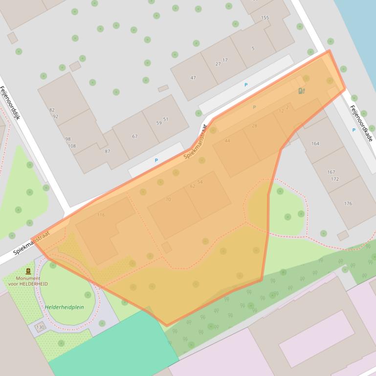 Kaart van postcodegebied 3071RT.