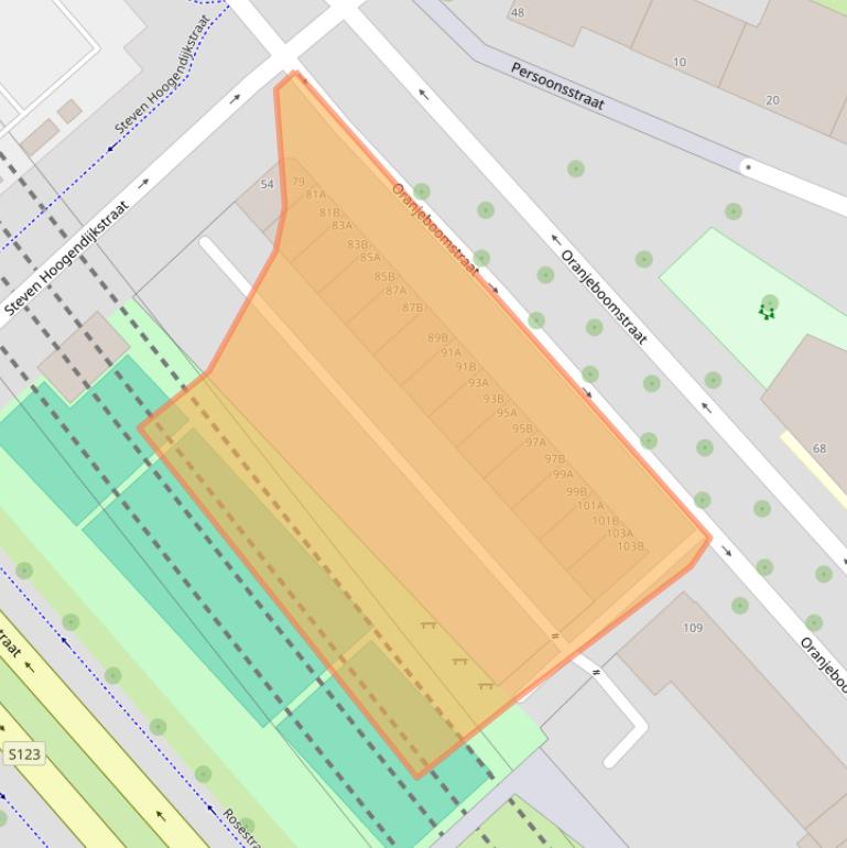 Kaart van postcodegebied 3071SB.