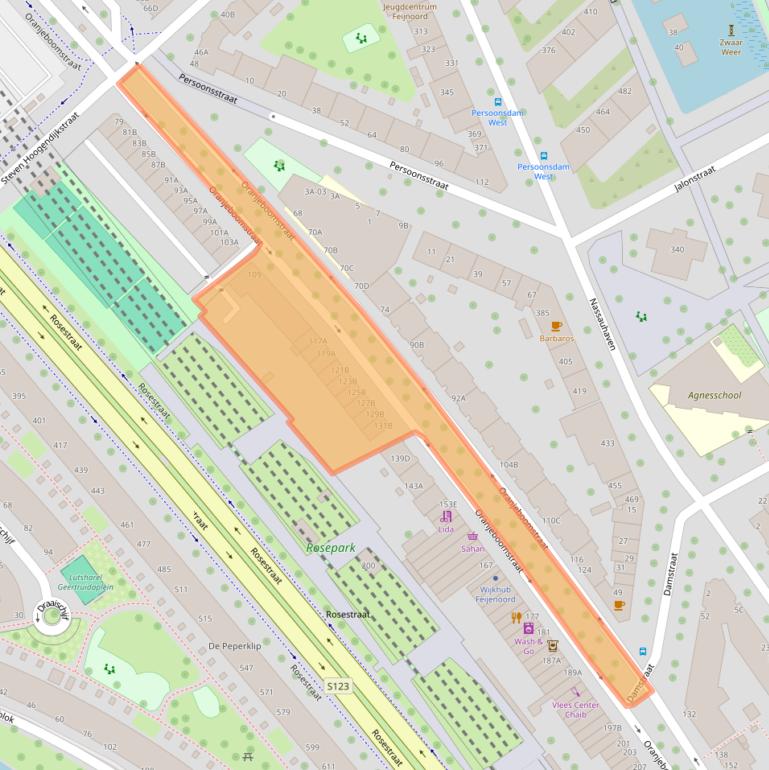 Kaart van postcodegebied 3071SC.