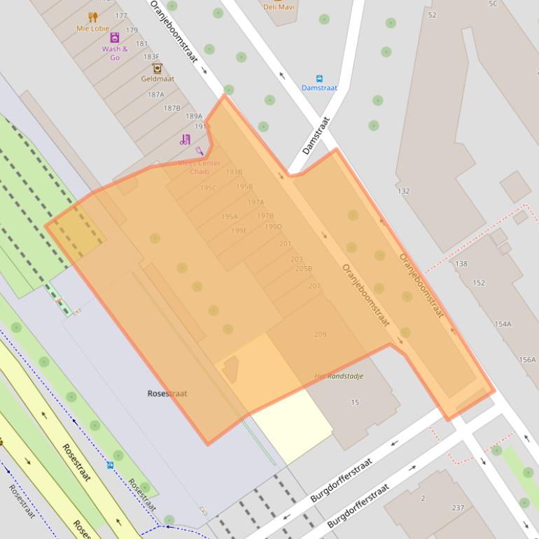 Kaart van postcodegebied 3071SJ.