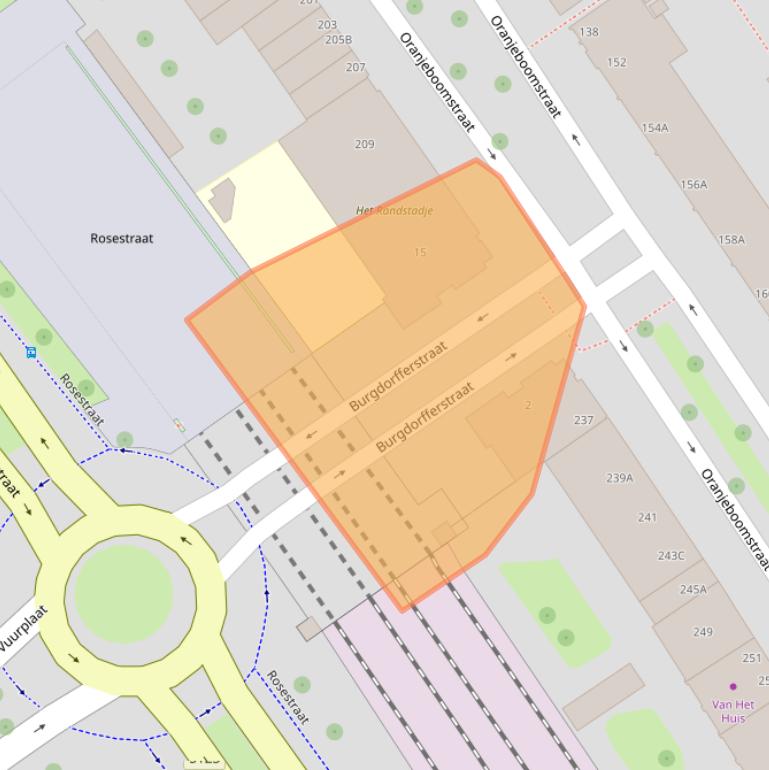 Kaart van postcodegebied 3071SZ.